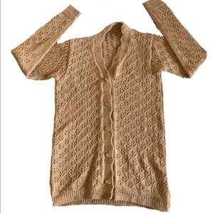 •Boutique• Authentic NudeTan HandKnit Wool Sweater